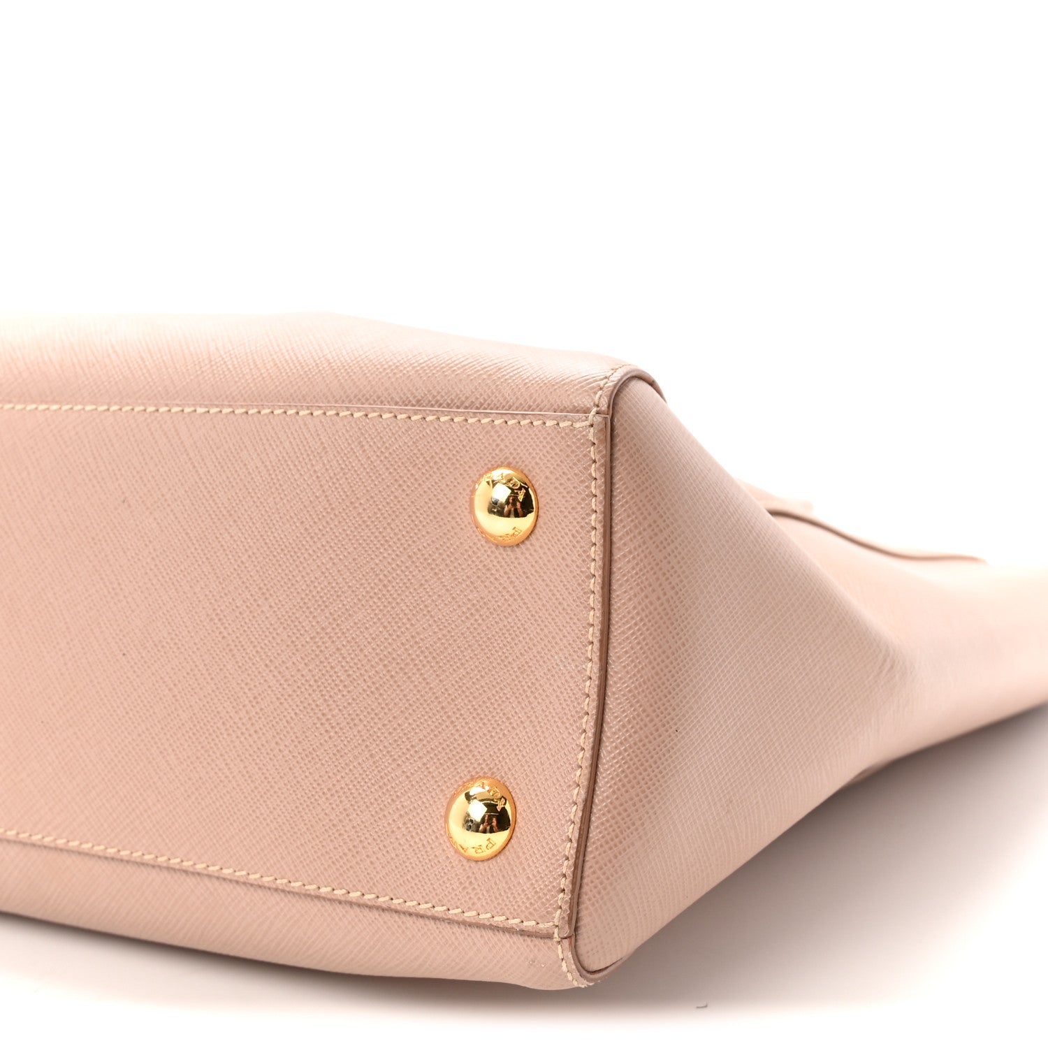 Saffiano Soft Calfskin Double Handle Satchel Cipria - Image 9