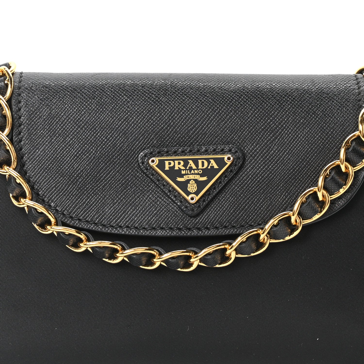 Tessuto Nylon Saffiano Crossbody Bag Black - Image 9