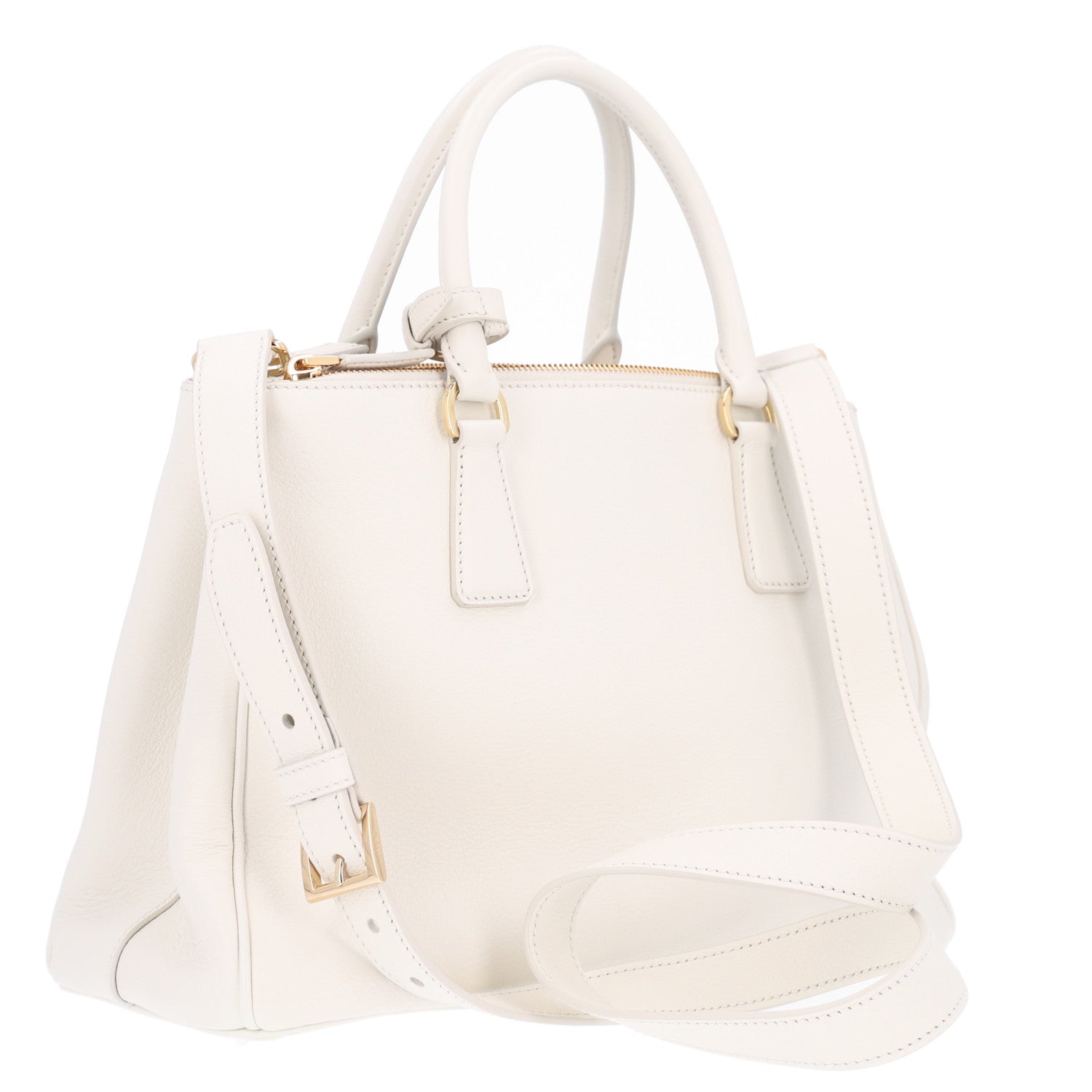 Nappa Floral Applique Large Galleria Tote White Ginestra Acqua - Image 3