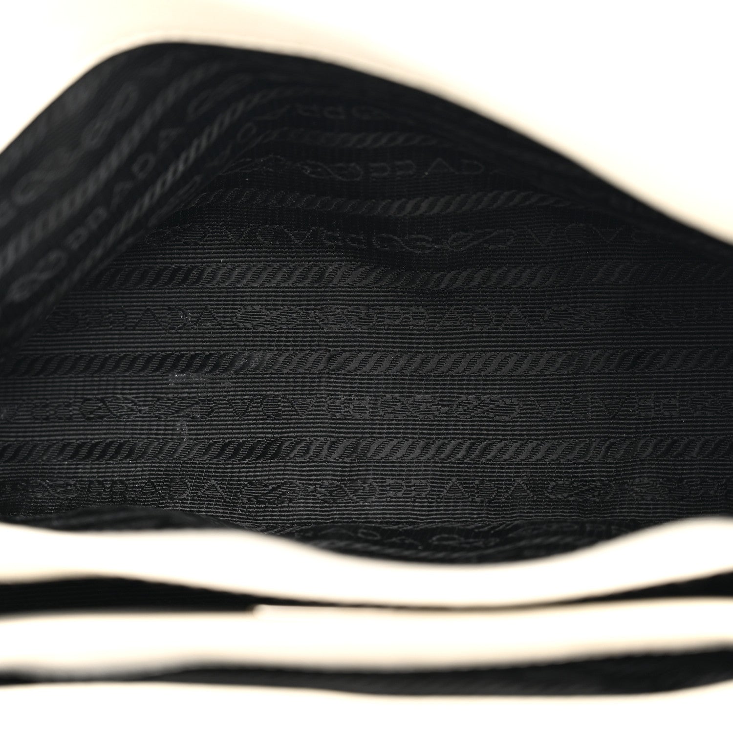 Nappa Triangle Stitched Small Spectrum Bag White - Image 5