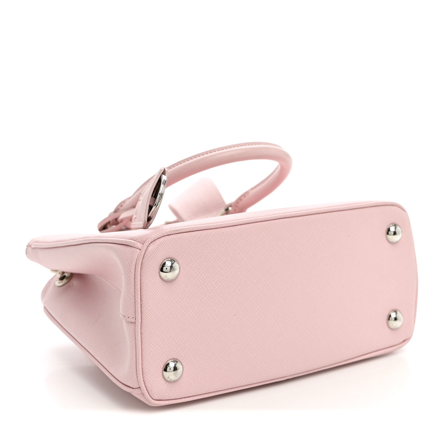 Saffiano Lux Micro Galleria Shoulder Bag Alabastro - Image 4