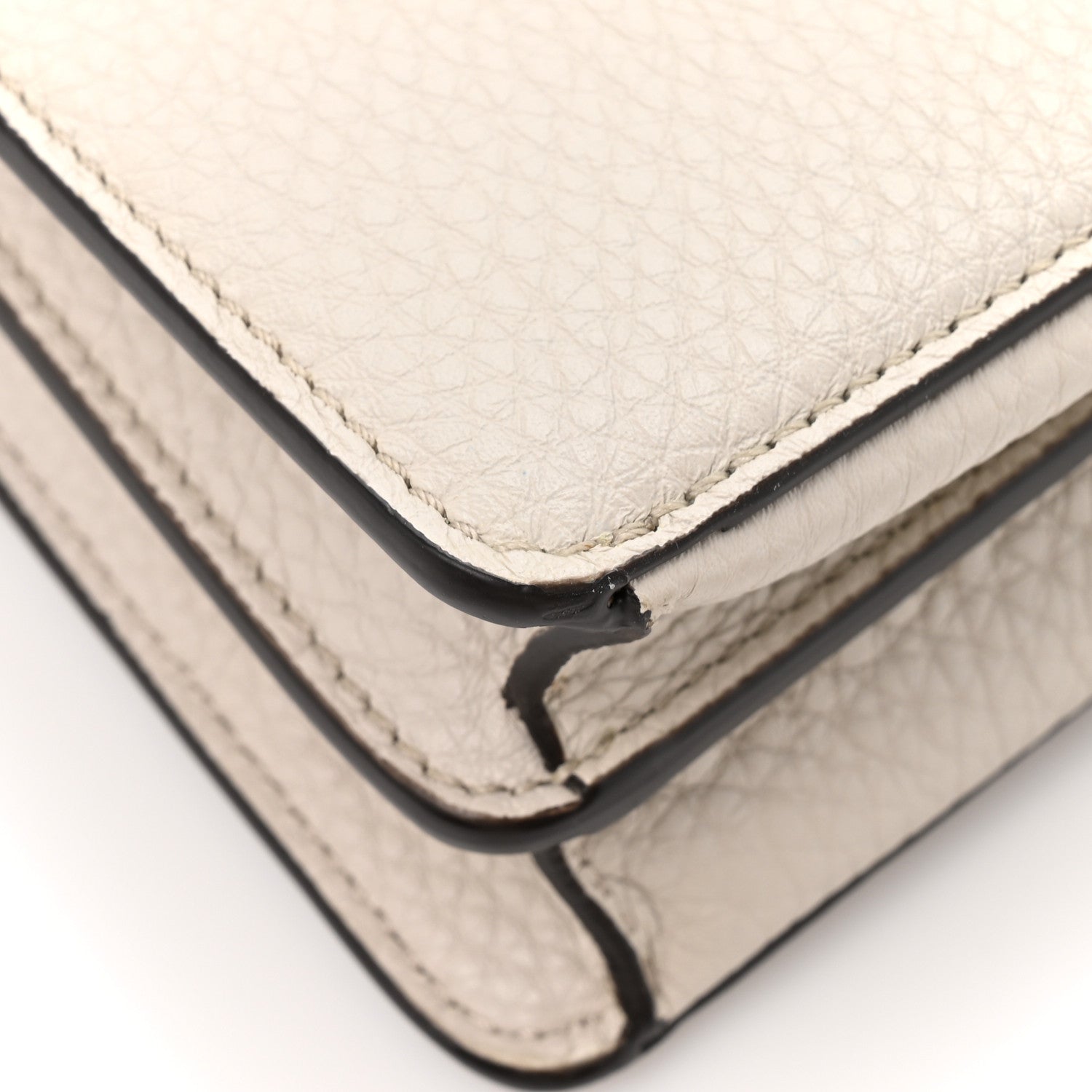 Cuoio Romano Vitello Cover Bi-Color Peekaboo I See U X Cross Satchel Ghiaia Oliva - Image 12