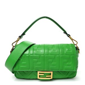 Nappa FF 1974 Embossed Baguette Tomatillo