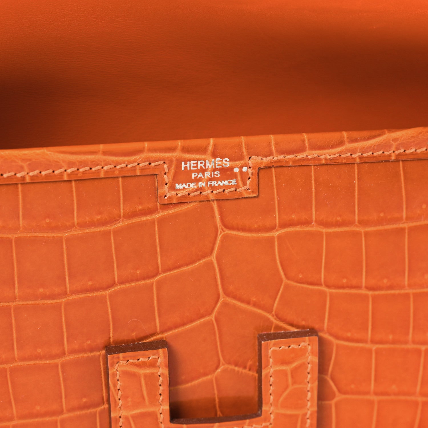Shiny Niloticus Crocodile Jige Elan 29 Clutch Bougainvillea - Image 6