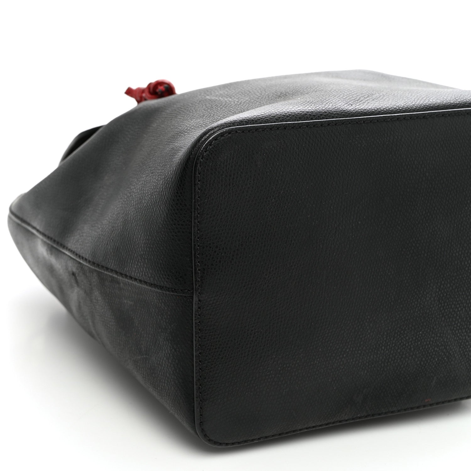 Vitello Cruise Bi-Color FF 1974 Embossed F is Fendi Drawstring Backpack Black Fragola Maya - Image 9