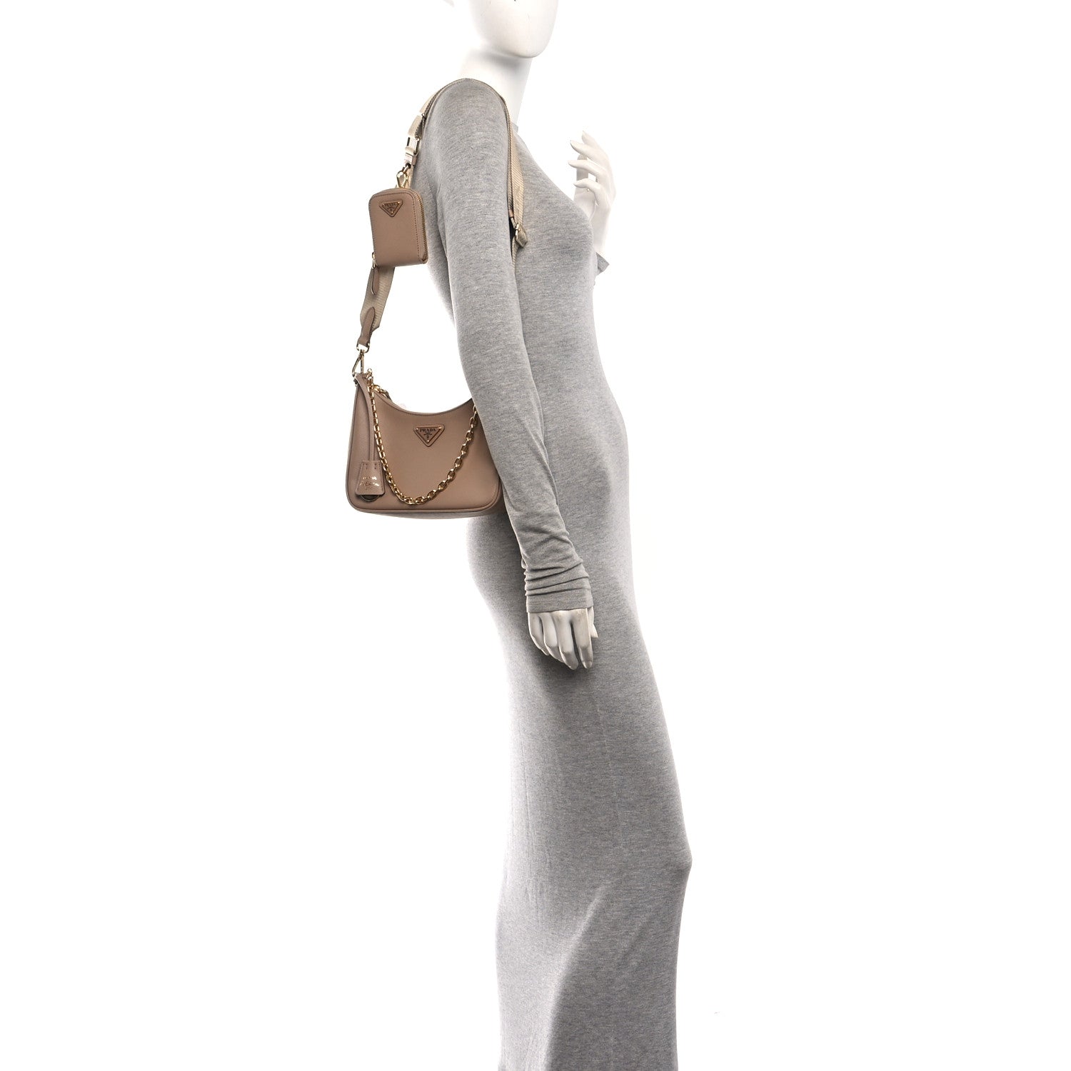 Saffiano Lux Re-Edition 2005 Shoulder Bag Cammeo - Image 2