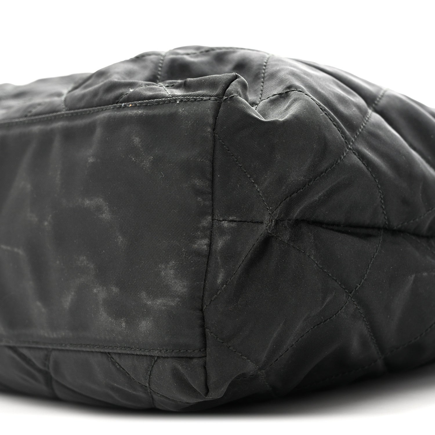 Nylon Tessuto Impuntu Quilted Tote Black - Image 10