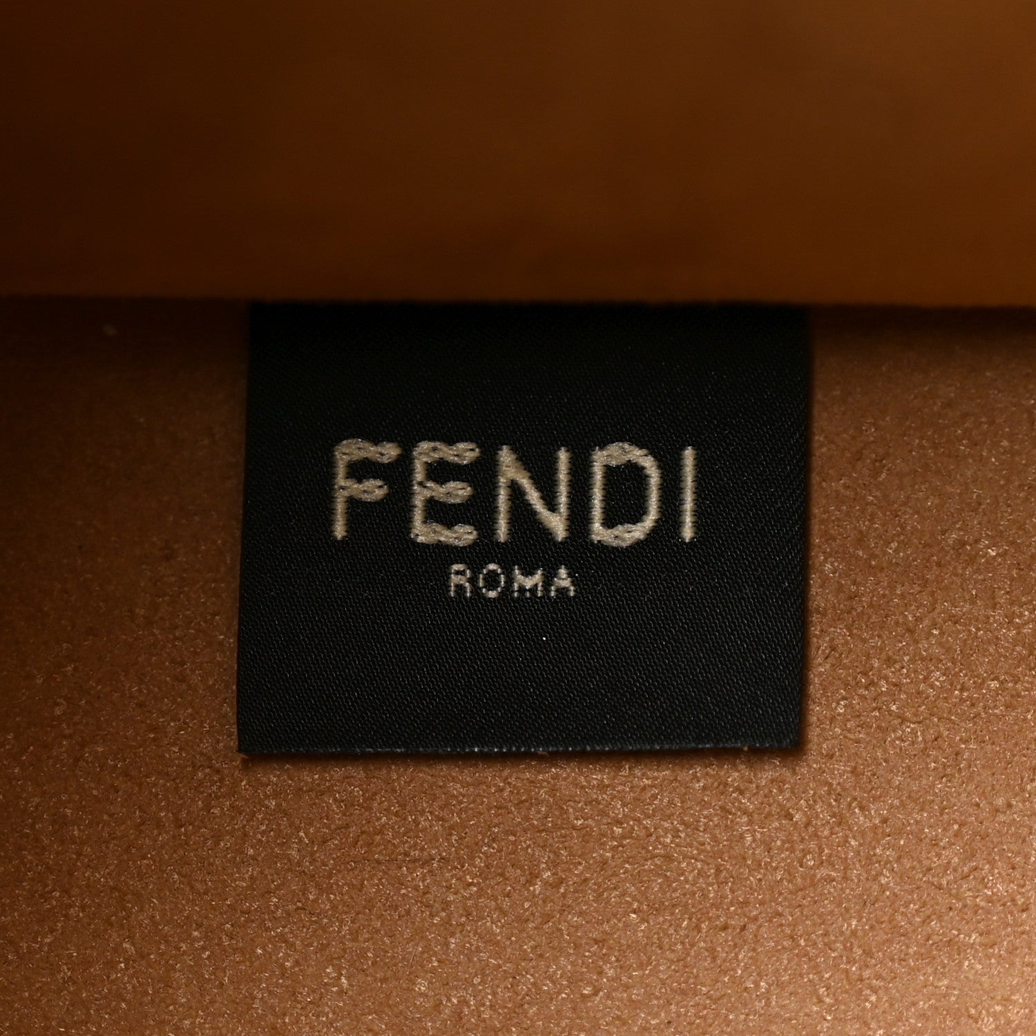 Vitello Santa Barbara Woven Logo Small Fendi Sunshine Shopper Tote Cappucino Cappucino - Image 6