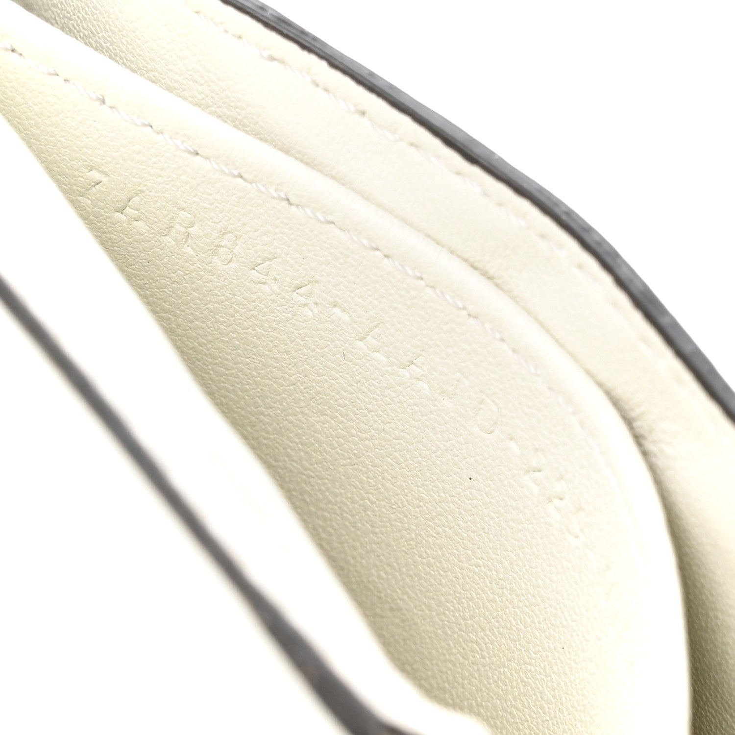 Nappa Matisse FF Embossed Nano Baguette Charm White - Image 7