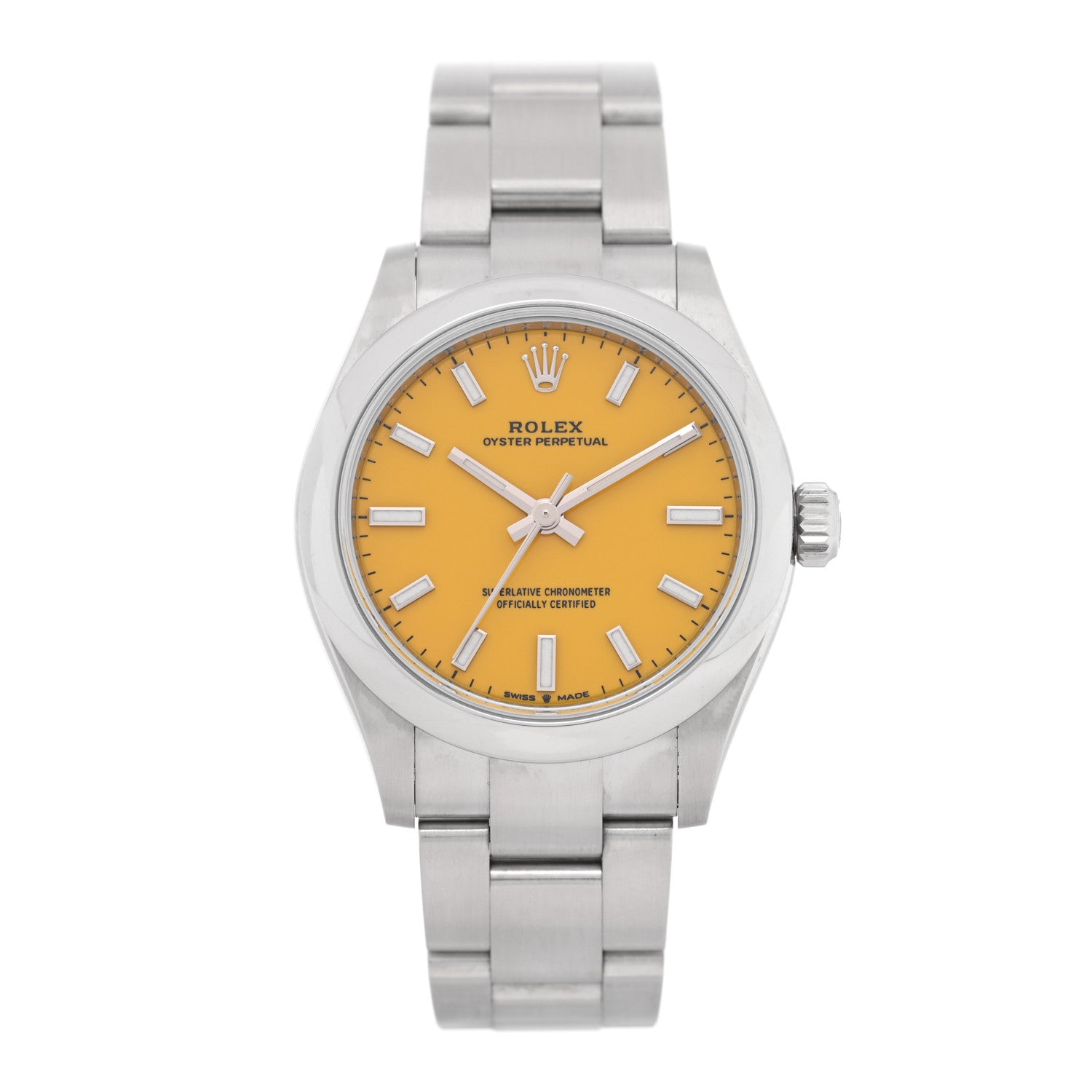 Stainless Steel 31mm Oyster Perpetual Watch Yellow 277200