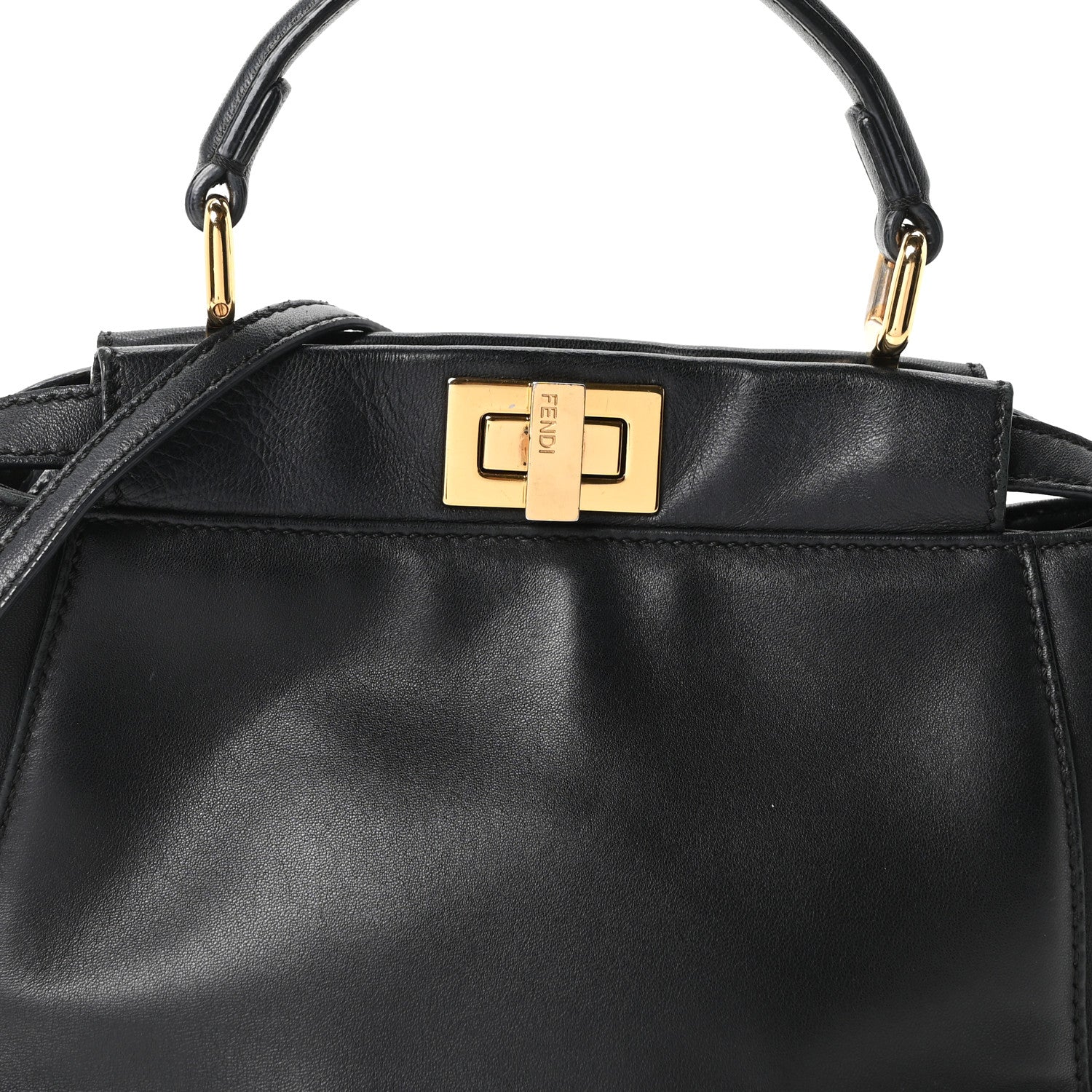 Nappa Mini Peekaboo Iconic Satchel Black - Image 7