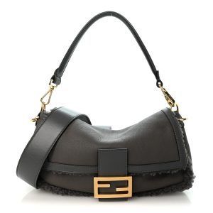 Lambskin Shearling Baguette Anthracite