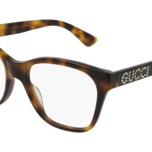 Gucci GG0420O Crystal Logo Cat Eye Eyeglasses Frames in Dark Brown