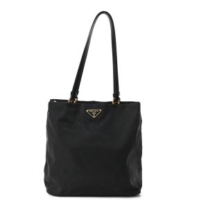 Tessuto Nylon Shopping Tote Black