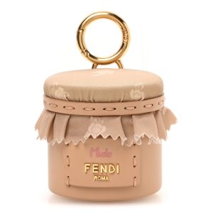 Calfskin Miele Bag Charm Beige