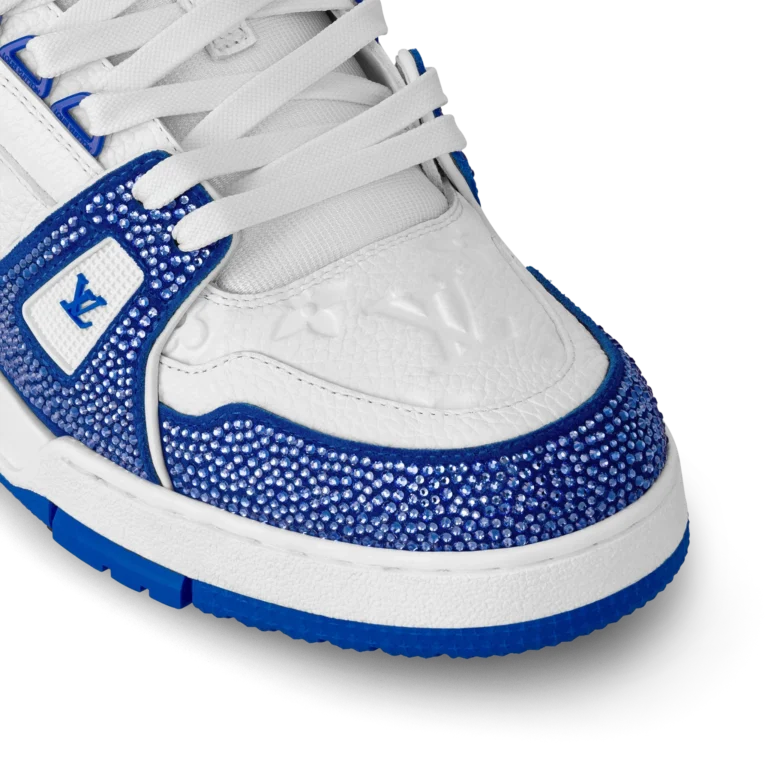 Louis Vuitton LV Trainer Sneaker Denim Monogram Blue Diamond - 图片 6