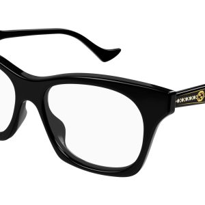 Gucci GG1299O Squared Cat Strass Frames in Black