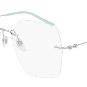 Gucci GG0683O Silver Hexagon Rimless Eyeglasses Frames