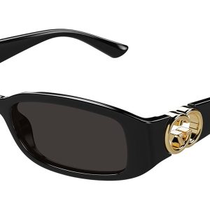 Gucci GG1661S Slim Rectangular Sunglasses in Black