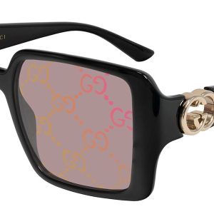 Gucci GG1692S Black Photochromic Logo Mirror Sunglasses