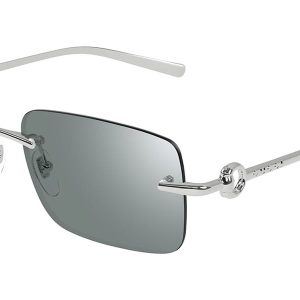 Gucci GG1703S Rimless Sunglasses in Silver Mirror