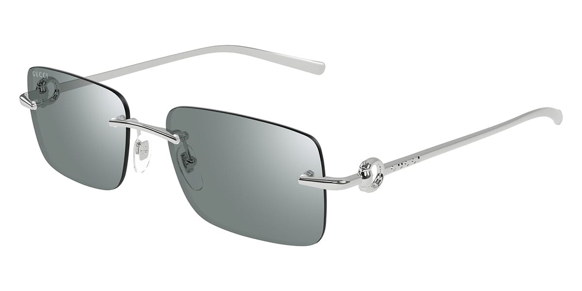 Gucci GG1703S Rimless Sunglasses in Silver Mirror
