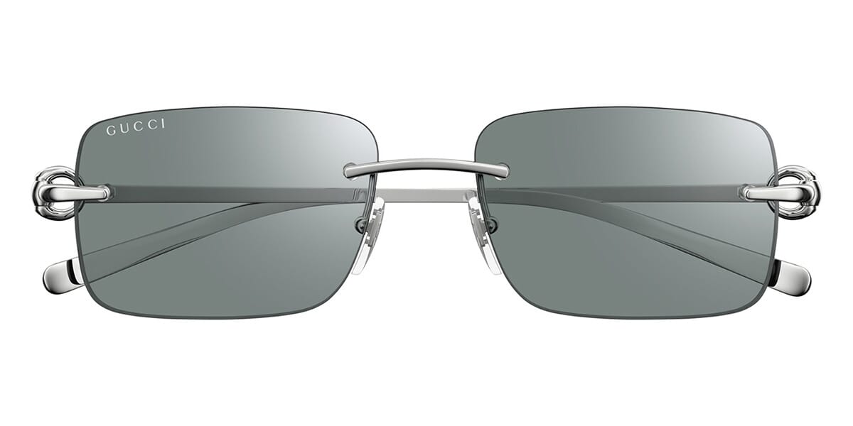 Gucci GG1703S Rimless Sunglasses in Silver Mirror - 图片 2