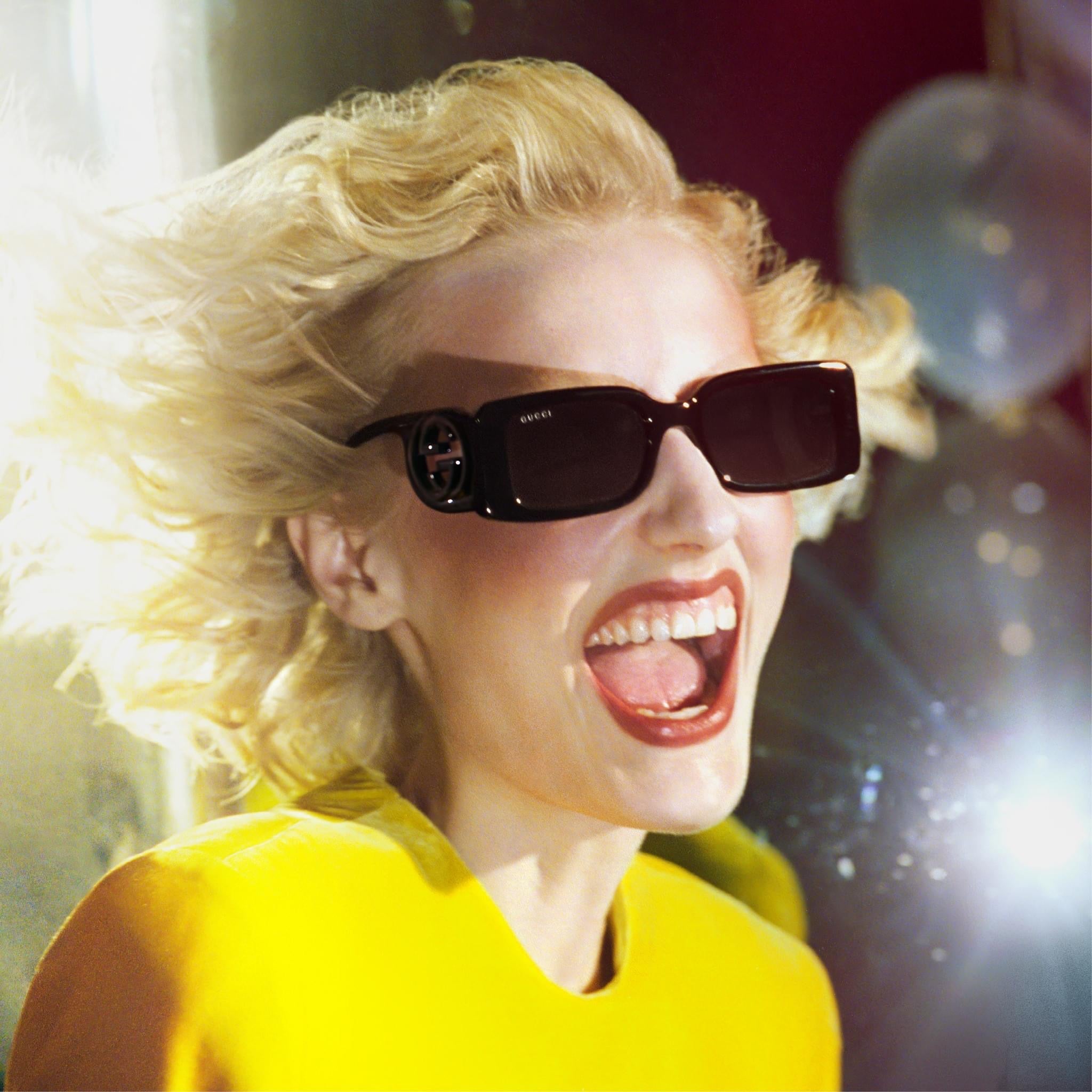 Gucci GG1325S Slim Sunglasses in Black - 图片 7