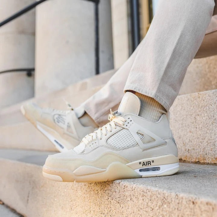 Nike Air Jordan 4 Retro x Off-White SP Sail Wmns - 图片 5